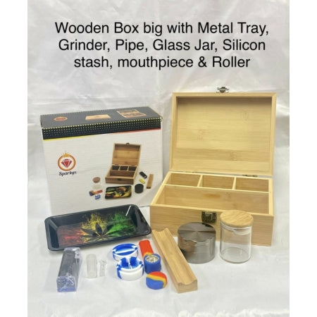 wooden box stoner set
